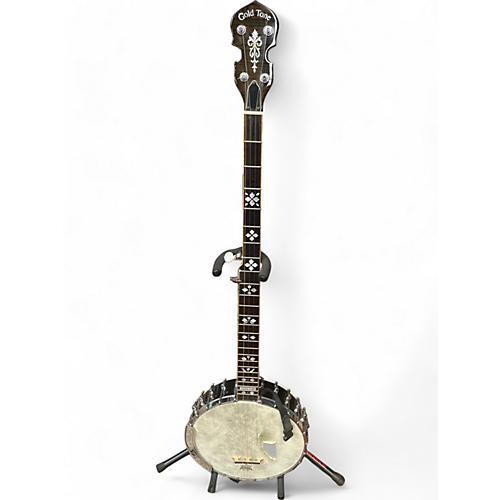 Gold Tone Used Gold Tone White Lady 250 Black and Silver Banjo Black and Silver