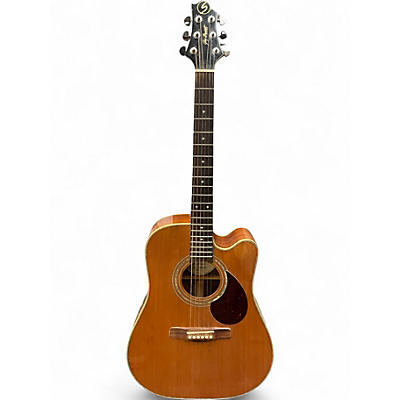 Used Greg Bennett Design by Samick D14CE Natural Acoustic Electric Guitar