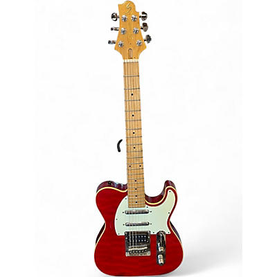 Used Greg Bennett Design by Samick FA-2 TRANSPARENT RED Solid Body Electric Guitar