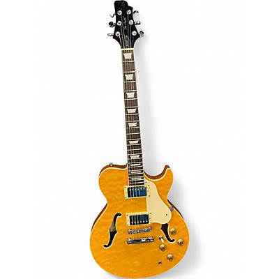 Used Greg Bennett Design by Samick RL-3/AM Quilted Maple Hollow Body Electric Guitar