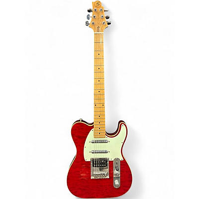 Used Greg Bennett Design by Samick Signature Series T Style HLL Cherry Solid Body Electric Guitar