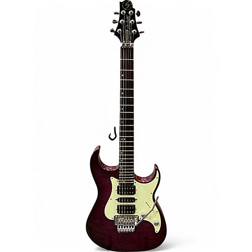 Used Greg Bennett Design by Samick interceptor Trans Purple Solid Body Electric Guitar Trans Purple