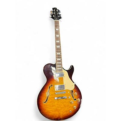 Used Greg Bennett Design by Samick royale  Tobacco Sunburst Hollow Body Electric Guitar