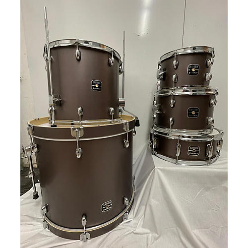 Used Gretch 5 piece Energy Gunmetal Gray Drum Kit Gunmetal Gray