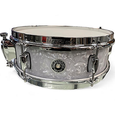 Used Gretsch Drums 13X4.5 Brooklyn Series Snare white marine pearl Drum