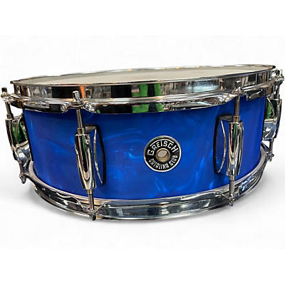 Used Gretsch Drums 14X5.5 Catalina Club Series Snare BLUE SATIN FLAME Drum