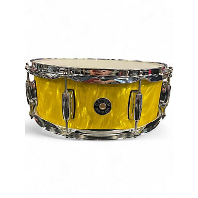 Used Gretsch Drums 14X5.5 Catalina Club Snare Yellow Satin Flame Drum