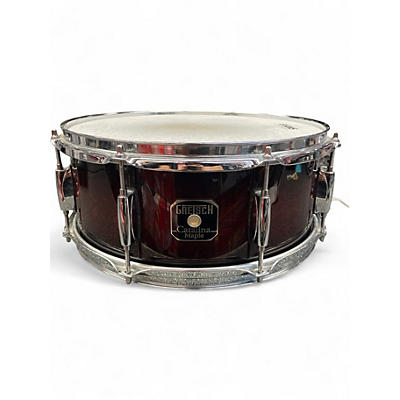 Used Gretsch Drums 14X5.5 Catalina Maple Snare Red Drum