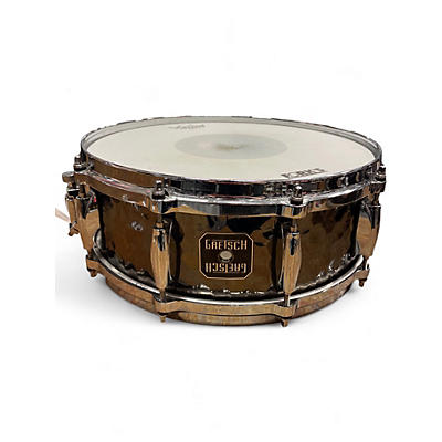 Used Gretsch Drums 14X5.5 Hammered Black Steel Snare Black Drum