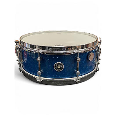 Used Gretsch Drums 14X5.5 USA Custom Brooklyn Snare BLUE SPARKLE Drum