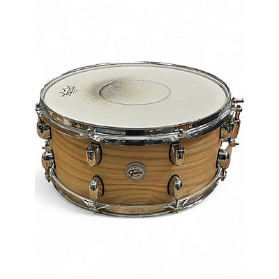 Used Gretsch Drums 14X6.5 Full Range Snare Natural Ash Drum