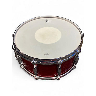 Used Gretsch Drums 14X6.5 USA CUSTOM RED SPARKLE Drum
