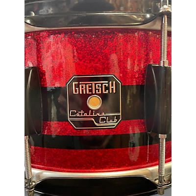 Used Gretsch Drums 14X8 Catalina Snare RED SPARKLE Drum