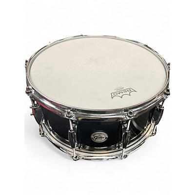 Used Gretsch Drums 14in BLACK NICKEL OVER STEEL Gunmetal Gray Drum