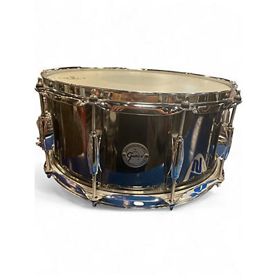 Used Gretsch Drums 14in BLACK NICKEL OVER STEEL SNARE Black and Silver Drum