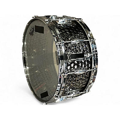 Used Gretsch Drums 14in Hammered Steel Snare Black Drum