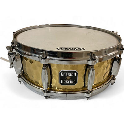 Gretsch Drums Used Gretsch Drums 14in hammered brass 5x14 snare brass Drum