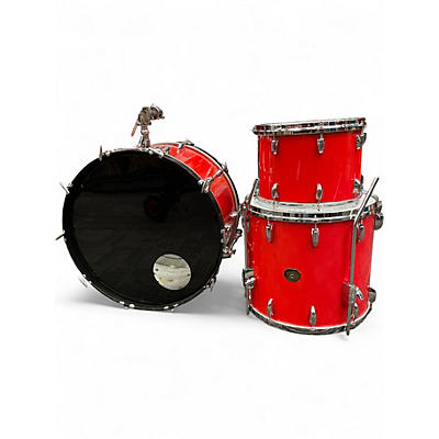 Used Gretsch Drums 3 Piece Broadkaster II RED Drum Kit
