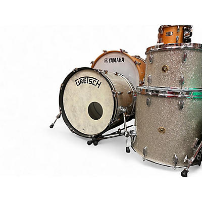 Used Gretsch Drums 3 Piece Broadkaster Silver Glass Nitron Drum Kit