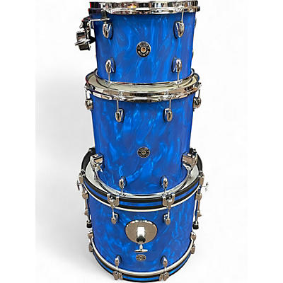 Used Gretsch Drums 3 Piece Catalina Blue Acid Swirl Drum Kit