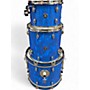 Used Gretsch Drums 3 Piece Catalina Blue Acid Swirl Drum Kit Blue Acid Swirl