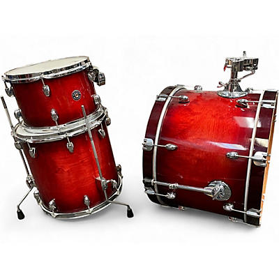 Used Gretsch Drums 3 Piece Catalina Club Series Crimson Red Burst Drum Kit