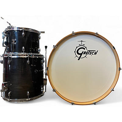 Used Gretsch Drums 3 Piece Catalina Club Series Trans Black Drum Kit