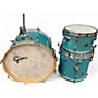 Used Gretsch Drums 3 Piece ROUND BADGE AQUA TURQ Drum Kit AQUA TURQ