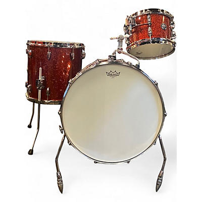 Used Gretsch Drums 3 Piece Renown RED SPARKLE Drum Kit