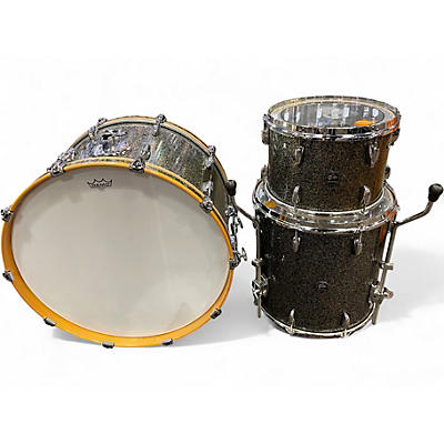 Used Gretsch Drums 3 Piece Renown Silver Sparkle Drum Kit