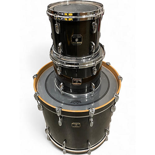 Used Gretsch Drums 3 Piece Renown transparent ebony Drum Kit transparent ebony