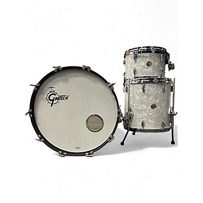 Used Gretsch Drums 3 Piece USA CUSTOM NITRON WHITE MARINE PEARL Drum Kit