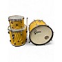Used Gretsch Drums 3 Piece VINTAGE 1960S ROUND BADGE YELLOW SATIN FLAME Drum Kit YELLOW SATIN FLAME