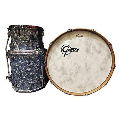 Gretsch Drums Used Gretsch Drums 3 piece Brooklyn Series Silver Oyster Pearl Drum Kit