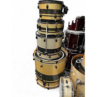 Used Gretsch Drums 4 Piece Catalina Club Rock Gold Sparkle Drum Kit