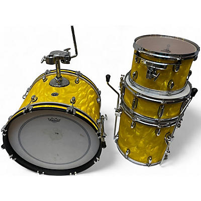 Gretsch Drums Used Gretsch Drums 4 Piece Catalina Club Series METALLIC YELLOW Drum Kit