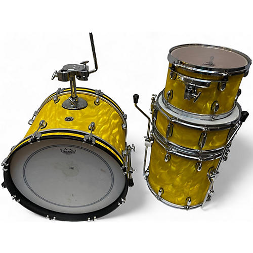 Gretsch Drums Used Gretsch Drums 4 Piece Catalina Club Series METALLIC YELLOW Drum Kit METALLIC YELLOW