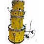 Used Gretsch Drums 4 Piece Catalina Club Series Yellow Satin Flame Drum Kit Yellow Satin Flame