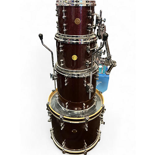 Used Gretsch Drums 4 Piece New Classic Maple Red Sparkle Drum Kit Red Sparkle