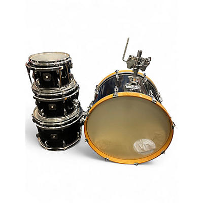 Used Gretsch Drums 4 Piece Renown Maple Trans Black Lacquer Drum Kit