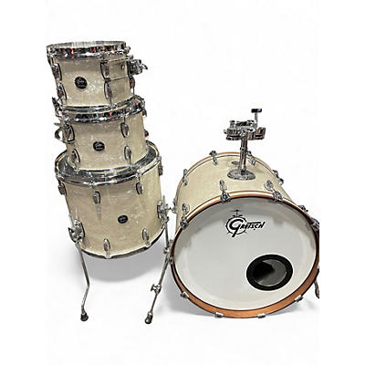 Used Gretsch Drums 4 Piece Renown Pearl White Drum Kit