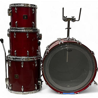 Used Gretsch Drums 4 Piece usa custom Red Drum Kit