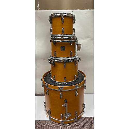 Gretsch Drums Used Gretsch Drums 4 piece Usa Custom Amber Satin Drum Kit amber satin