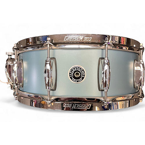 Used Gretsch Drums 4.5X14 Brooklyn Series Snare Satin Ice Blue Metallic Drum Satin Ice Blue Metallic 5