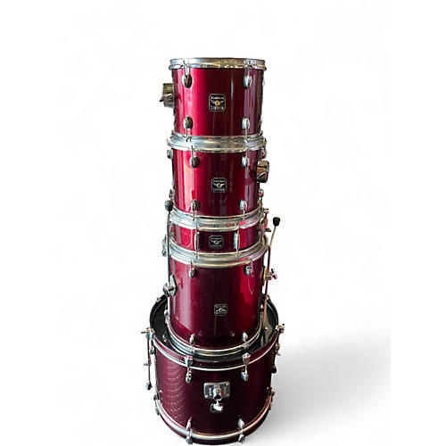 Used Gretsch Drums 5 Piece Blackhawk Red Drum Kit Red