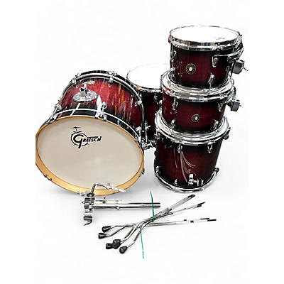 Used Gretsch Drums 5 Piece Catalina Maple Dark Cherry Burst Drum Kit
