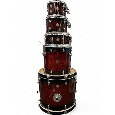 Used Gretsch Drums 5 Piece Catalina Maple Dark Cherry Burst Drum Kit