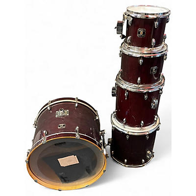 Used Gretsch Drums 5 Piece Catalina Maple Trans Red Drum Kit