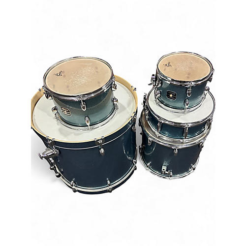 Used Gretsch Drums 5 Piece Energy Blue Sparkle Drum Kit Blue Sparkle