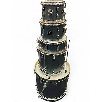 Used Gretsch Drums 5 Piece Energy With Hardware Teal Sparkle Drum Kit